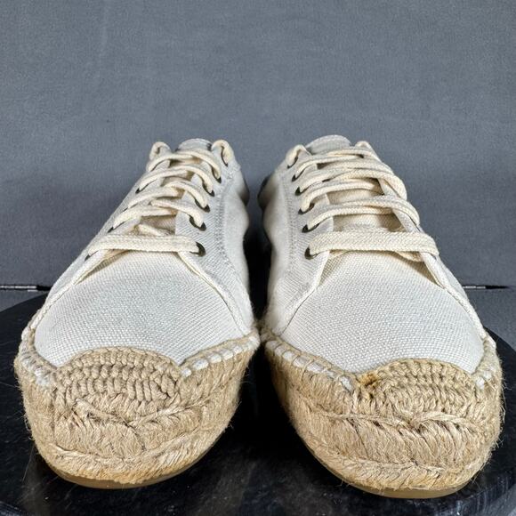 Soludos Floral Embroidered Espadrilles Sneakers Cream Women’s Size 9.5 US - Picture 2 of 9